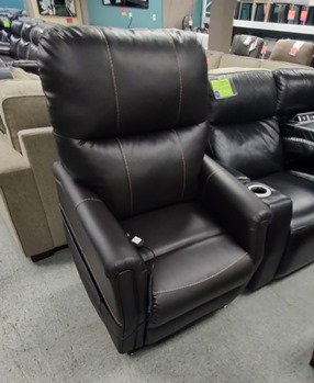 Ashley Dark Brown Faux Leather Power Lift Chair/Recliner
