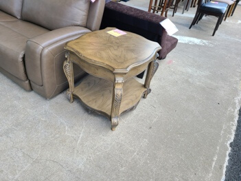 Homelegance Light Hardwood End Table with Contoured Edges (blemish)