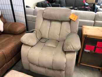 Ebello Light Taupe Lift Chair/Power Recliner with Heat & Massage
