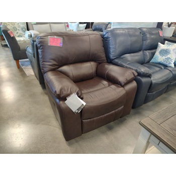 Ashley Lincoln Dark Brown Leather Power Recliner