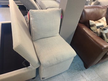Linen Armless Accent Chair