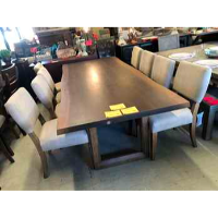 Northridge Home Live Edge Dining Set with 8 Chairs (blemished)