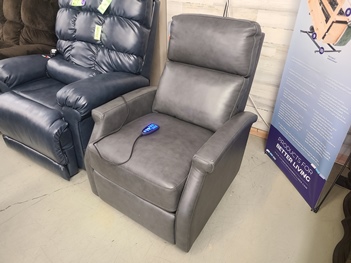 Synergy Livorno Grey Leather Power Recliner/Lift Chair