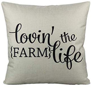 LOVIN THE FARM Fabric Throw Pillow