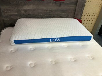 BedTech Blue Ice Low-Loft Gel Memory Foam Pillow