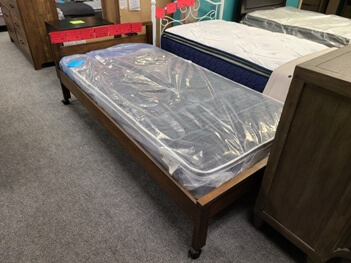 Coaster Hardwood Twin Platform Bed on Casters