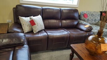 Homlegance Mahala Top Grain Reclining Sofa