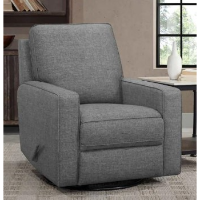 Living Style Maine Grey Fabric Swivel Recliner