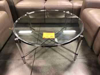 Modus Marilyn Acrylic, Silver & Glass Coffee Table