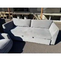 Thomasville Marion Charcoal Fabric Sofa with Queen Size Pull-Out Sleeper (blemished)