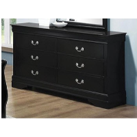 Homelegance Mayville Black Finish 6-Drawer Dresser