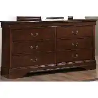 Homelegance Mayville Cherry Finish 6-Drawer Dresser
