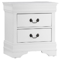 Homelegance Mayville White 2-Drawer Nightstand