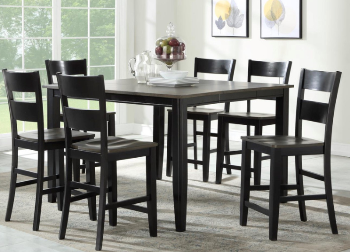 Emerald Merrill Creek Ebony Counter-Height Dining Set with Leaf & 4 Barstools