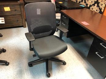 Black Mesh-Back Desk Chair