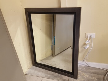 Charcoal Metal Framed Mirror