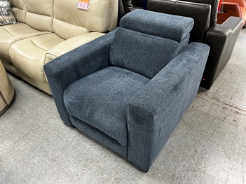 Jason Furniture Midnight Fabric Dual Power Recliner