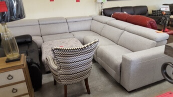 Jason Furniture Pocono Beige Fabric Power Reclining 5-Piece Sectional