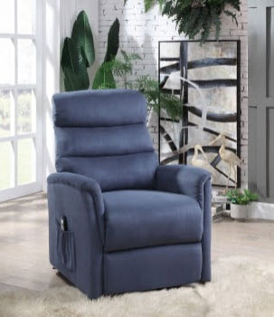 Homelegance Miralina Blue Lift Chair with Heat & Massage