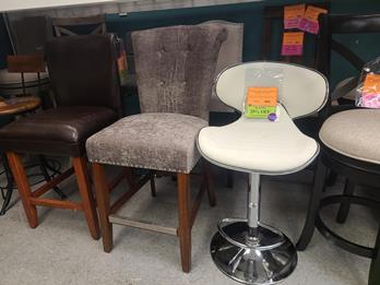 24-Inch Mocha Chenille Barstool