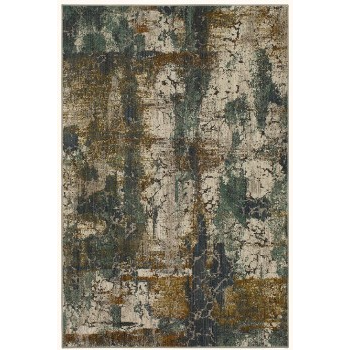 Karastan Montreal Cave Creek Denim Area Rug 5-3 x 7-10