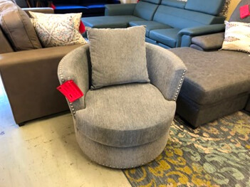 Homelegance Morelia Light Grey Fabric Swivel Accent Chair