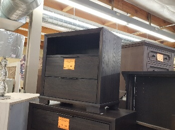 Casana Morgan Dark Cappuccino Finish 2-Drawer Nightstand with Open Shelf