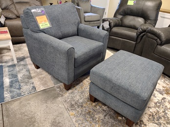 Flexsteel Moxy Fabric Chair & Ottoman