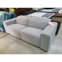 Jason Furniture Nathan Grey Fabric Dual Power Reclining Sofa
