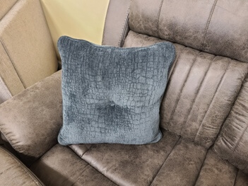 Plush Textured Navy Blue Throw Pillow
