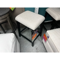 Hillsdale Naylor 24-Inch Backless Barstool with Ivory Upholstered Seat