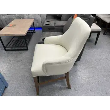 Nelin Ivory Fabric Barstool