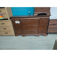 Nelman Burl Walnut Finish 11-Drawer Dresser
