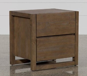 Modus Nelson Rustic Latte Finish Hardwood 2-Drawer Nightstand