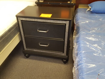 New Classic Kanti Black Pearl Nightstand with Crystal Accents