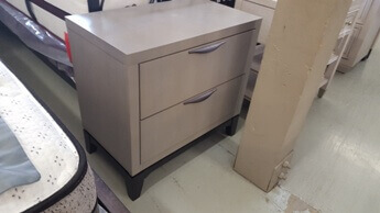 Legacy Sleek Grey 2-Drawer Nightstand