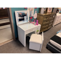 Universal Odessa White Lift-Top Vanity with Stool (blemished)