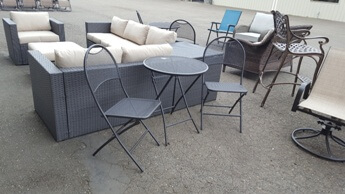 Outdoor Black Metal Folding Bistro Table & 2 Chairs