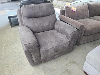 Charcoal Microsuede Chair with Contoured Arms (does not recline)