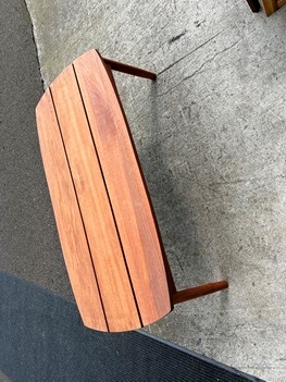 Stanley Ranger Hardwood Outdoor Coffee Table with Contoured Edges