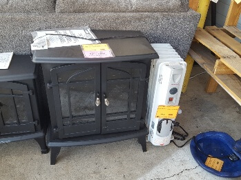 Legacy 1,000 sq. ft. Panoramic Infrared Electric Stove in Black (blemish)