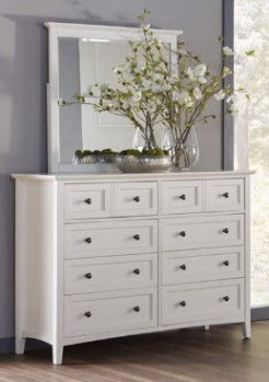 Modus Paragon White 8-Drawer Dresser with Mirror