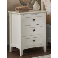 Modus Paragon White 3-Drawer Nightstand