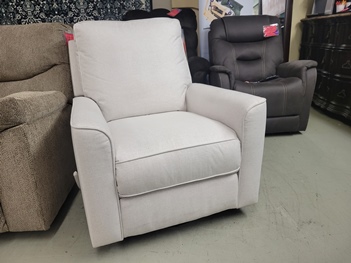 Living Style Paxley Cream Fabric Glider/Recliner (blemish)