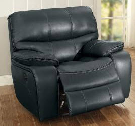 Homelegance Pecos Charcoal Gel Match Leather Gliding Recliner