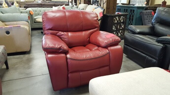 Homelegance Pecos Red Leather Gel Match Gliding Recliner