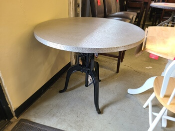 Coaster Zinc Round Dining Table with Black Base