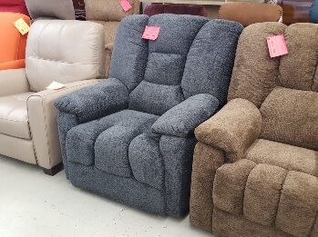 Homelegance Plush Charcoal Fabric Recliner
