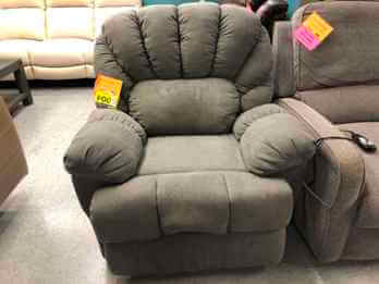 Ebello Home Oversized Plush Grey Fabric Recliner