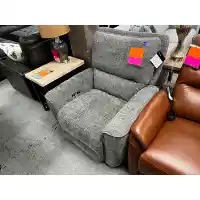 Oakleigh Brent Slate Fabric Dual Power Recliner with Zero Gravity